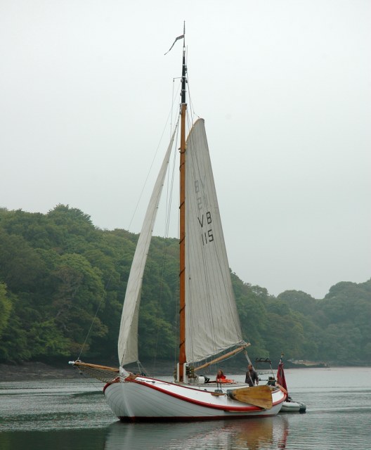 Sailing barge Drifter in the River Fal