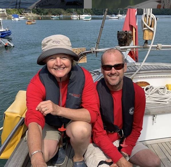 The crew of sailing barge Drifter